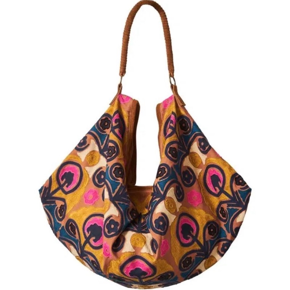 NWOT Free People Hypnotized Slouchy Tote in Jewel Tone - Picture 6 of 6